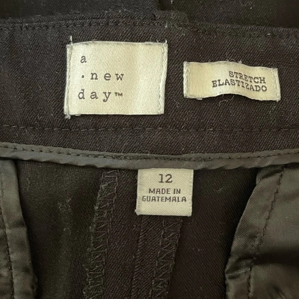 Women’s A New Day black straight leg ankle length trouser slacks pants Size 12 - Picture 3 of 4